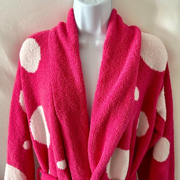 Victoria's Secret Pink & White Polka Dot Robe Size XS - Picture 2 of 5